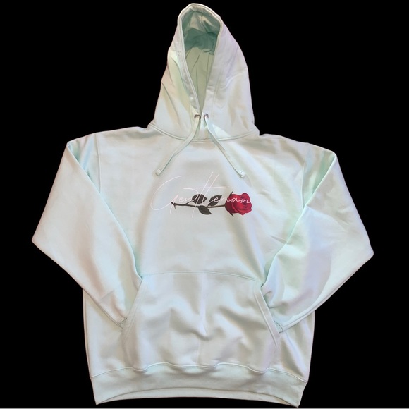 Mint Green Gentleman Apparels Signature Rose Hoodie - Picture 2 of 3